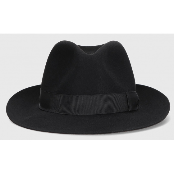 Chapeau Fedora Alessandria Pliable Noir - Borsalino Chapeau Fedora Alessandria Pliable Noir - Borsalino