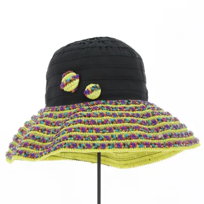 Grande Capeline Coton Verte - Traclet