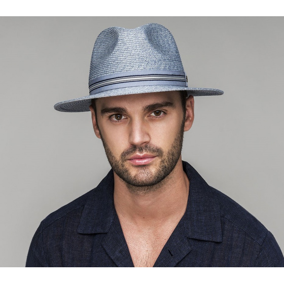 Chapeau Fedora Hester Paille Papier Bleu - Bailey Chapeau Fedora Hester Paille Papier Bleu - Bailey