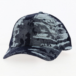 Casquette Baseball Effet Jean Destroy Marine - Traclet