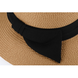 Lavandou Camel Paper Straw Foldable Cloche Hat - Traclet