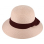 Chapeau Cloche Lavandou Paille Papier Saumon - Traclet