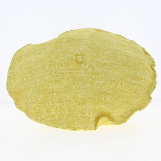 Eudide Women's Beret Saffron Linen - MTM