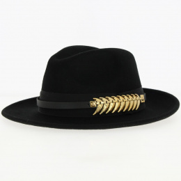 copy of Fedora Felt Hat Black Wool Waterproof Black Hat - Traclet