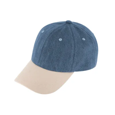 Casquette Baseball Jean Coton Bleu & Beige - Traclet
