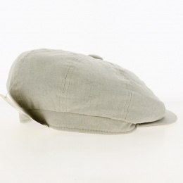 Hatteras Gatsby Beige Linen Cap - Traclet