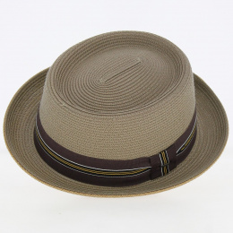 Porkpie Carver Taupe hat - Bailey