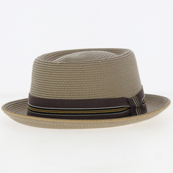 Porkpie Carver Taupe hat - Bailey
