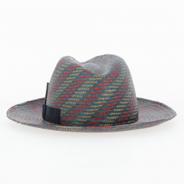 Fedora Hat Gilles Straw Panama Red and Gold - Bailey