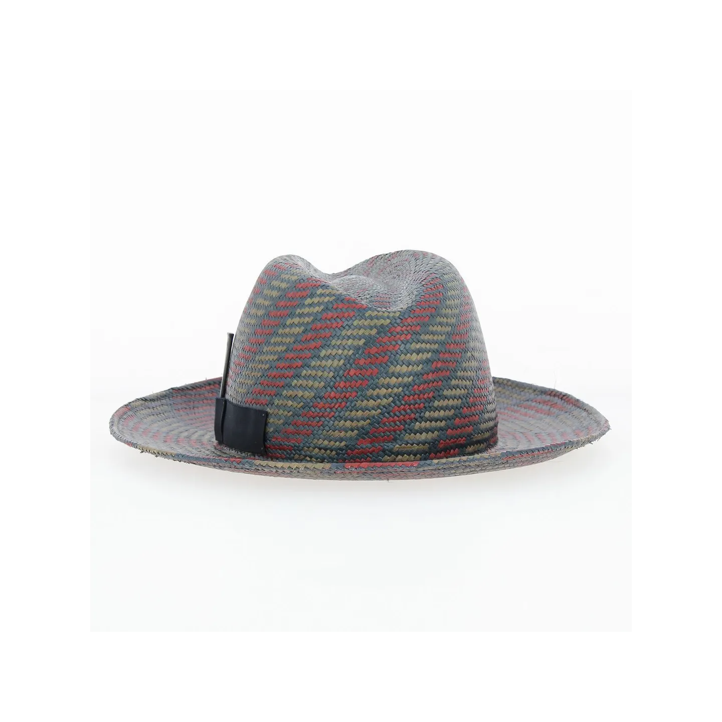 Chapeau Fedora Paille Panama Rouge et Or - Bailey