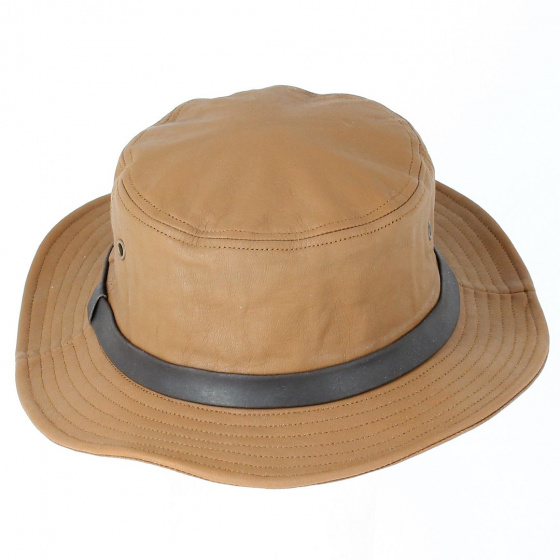 Chapeau Kirwee Cuir Mouton Taupe - Aussie Apparel