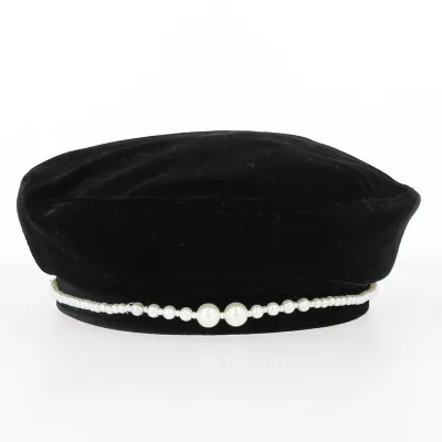 Beaded Velvet Beret - Traclet
