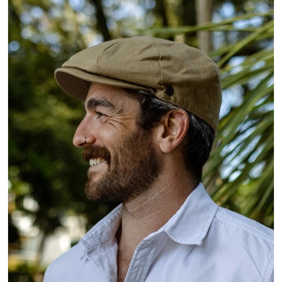 Hatteras Manhattan Linen Cap Camel - Jaxon