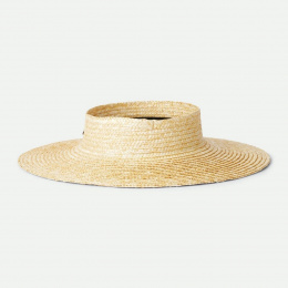 Joanna Honey Natural Straw Visor- Brixton