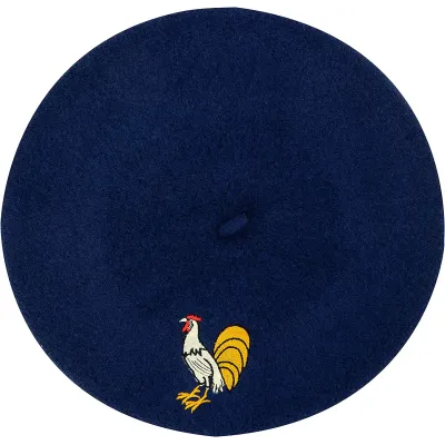 Béret Basque Supporter Rugby Bleu Marine - Traclet