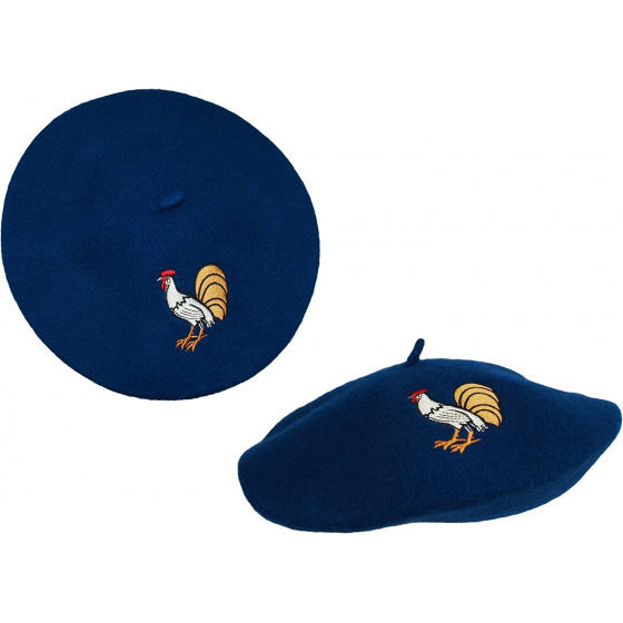 Béret Basque Supporter Rugby Bleu Marine - Traclet Béret Basque Supporter Rugby Bleu Marine - Traclet