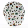 Paperino Flat Cap White Cotton Hawaiian Pattern - Traclet