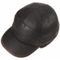 Byers earflaps Stetson cap - black leather