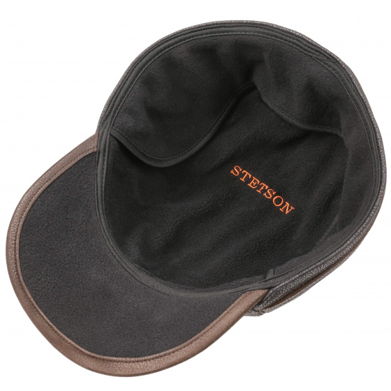 Casquette Byers Earflaps Cuir Noire - Stetson Casquette Byers Earflaps Cuir Noire - Stetson