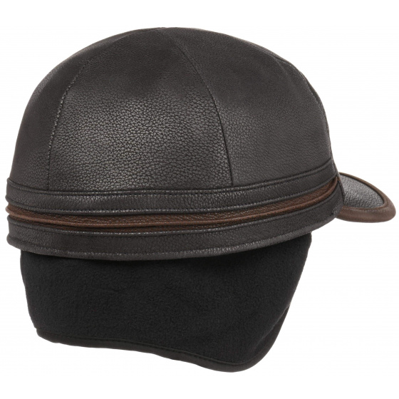 Casquette Byers Earflaps Cuir Noire - Stetson Casquette Byers Earflaps Cuir Noire - Stetson