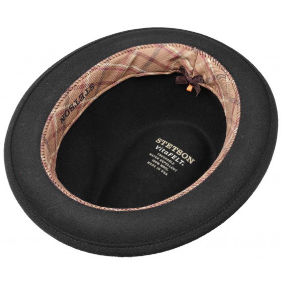 Stetson - Black Felt Veradale Pork Pie Hat