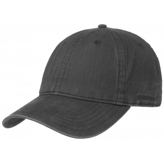 Casquette Baseball Ducor Noire Coton UPF 40+ - Stetson