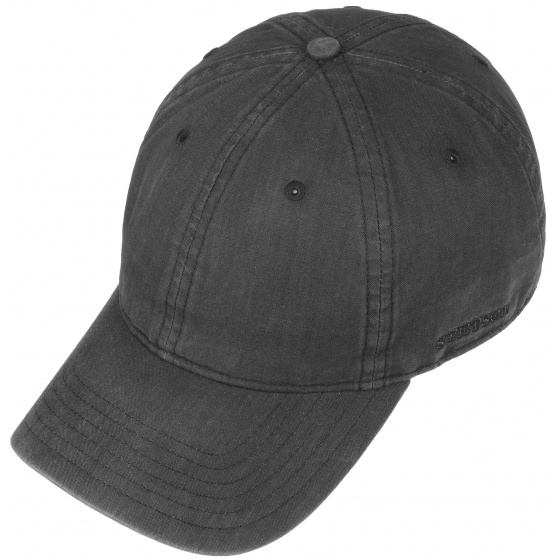 Casquette Baseball Ducor Noire Coton UPF 40+ - Stetson Casquette Baseball Ducor Noire Coton UPF 40+ - Stetson