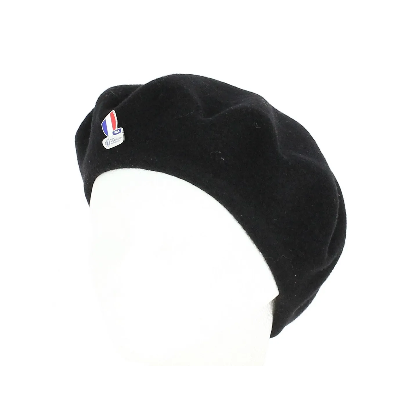 Béret Noir avec pin's XV de France Rugby - Laulhère