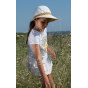 Louison Girl's Mustard Anti-UV Chinstrap Cap - Soway