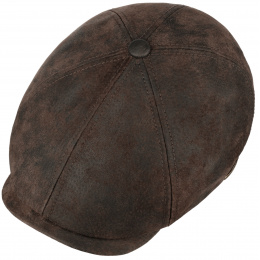 McCook Brown Leather Stetson Cap