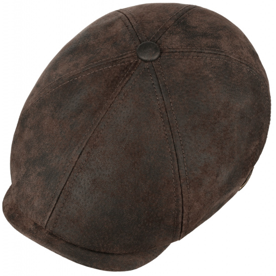 Stetson McCook Brown Leather Cap