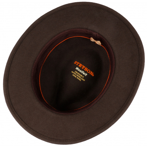 Brown Wool Felt Traveler Hat - Stetson