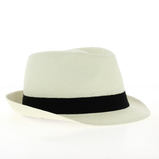 Chapeau Trilby Panama Ruban Noir - Traclet