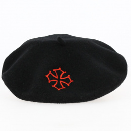 Occitan Cross Embroidery Beret - Traclet