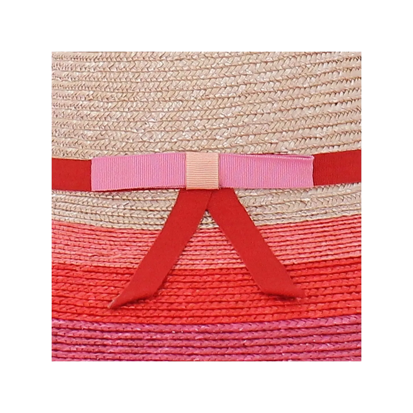 Capeline Rosa Larges Bords Paille Naturelle - Traclet