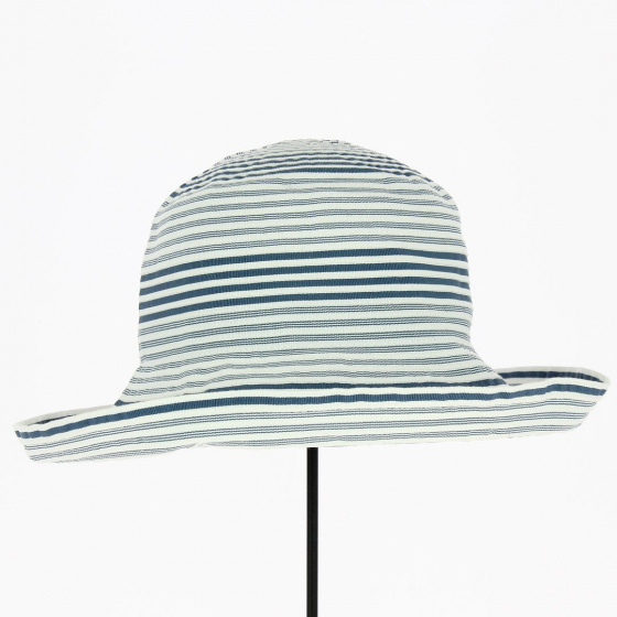Capeline Emilie Cotton Blue stripes - Traclet Capeline Emilie Cotton Blue stripes - Traclet