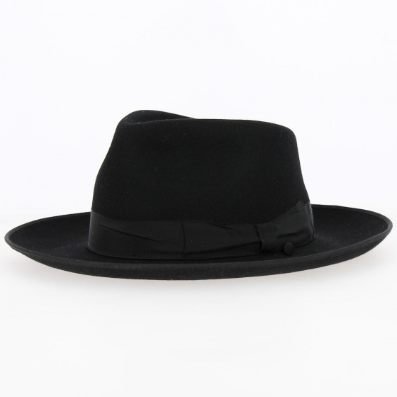 Black rabbit felt hat - Fléchet