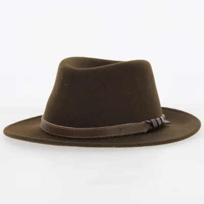 Chapeau Fedora Jamer Feutre Laine Marron - Traclet