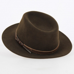 Chapeau Fedora Jamer Feutre Laine Marron - Traclet