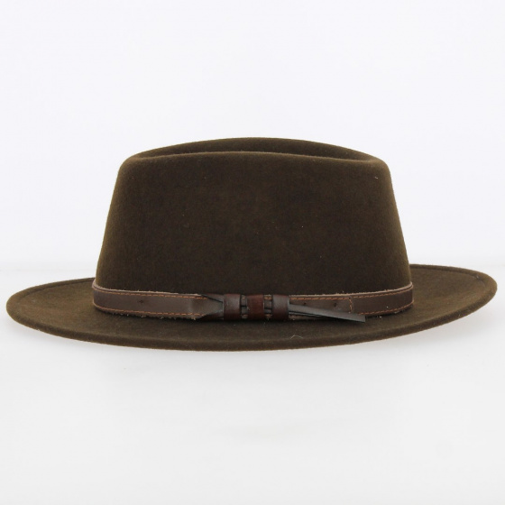 Chapeau Fedora Jamer Feutre Laine Marron - Traclet Chapeau Fedora Jamer Feutre Laine Marron - Traclet