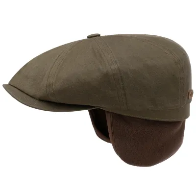 Casquette Hatteras Louvain Imperméable Cache Oreilles Kaki - Stetson