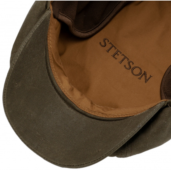 Stetson Hatteras Louvain Waterproof Cap with Ear Flaps in Khaki