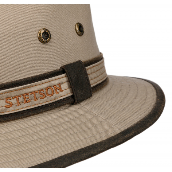Ava Beige Hat UPF 40+ Fabric - Stetson Ava Beige Hat UPF 40+ Fabric - Stetson