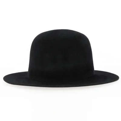 Palmade Melon Hat Black Felt Hair - Traclet