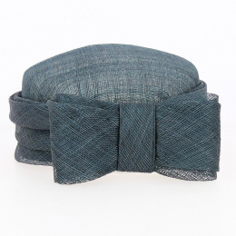 Chapeau Cérémonie Carla Bruni Chanvre Bleu marine - Traclet
