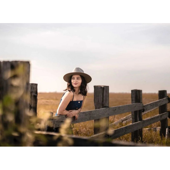 Fedora Kimberly Rancher Grey Wool Felt Hat - Conner Hats