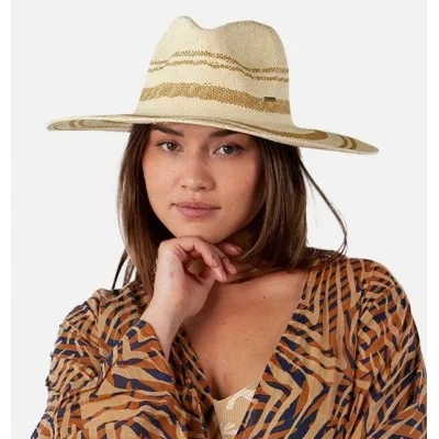 Kayley Paper Straw Wide Brim Hat Beige - Barts  Reference : 17891| Chapellerie Traclet