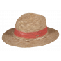 Fedora Ponui Beige Glitter & Coral Hat - Barts