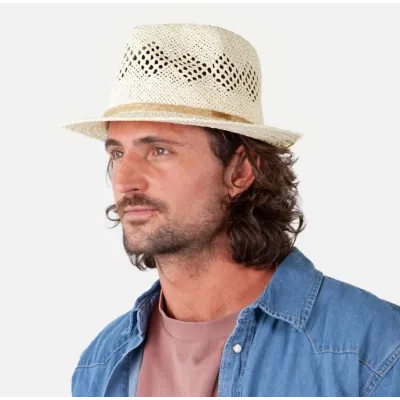 Chapeau Trilby Baisy Paille Beige Clair - Barts