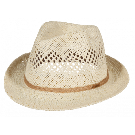 Light Beige Straw Baisy Trilby Hat - Barts